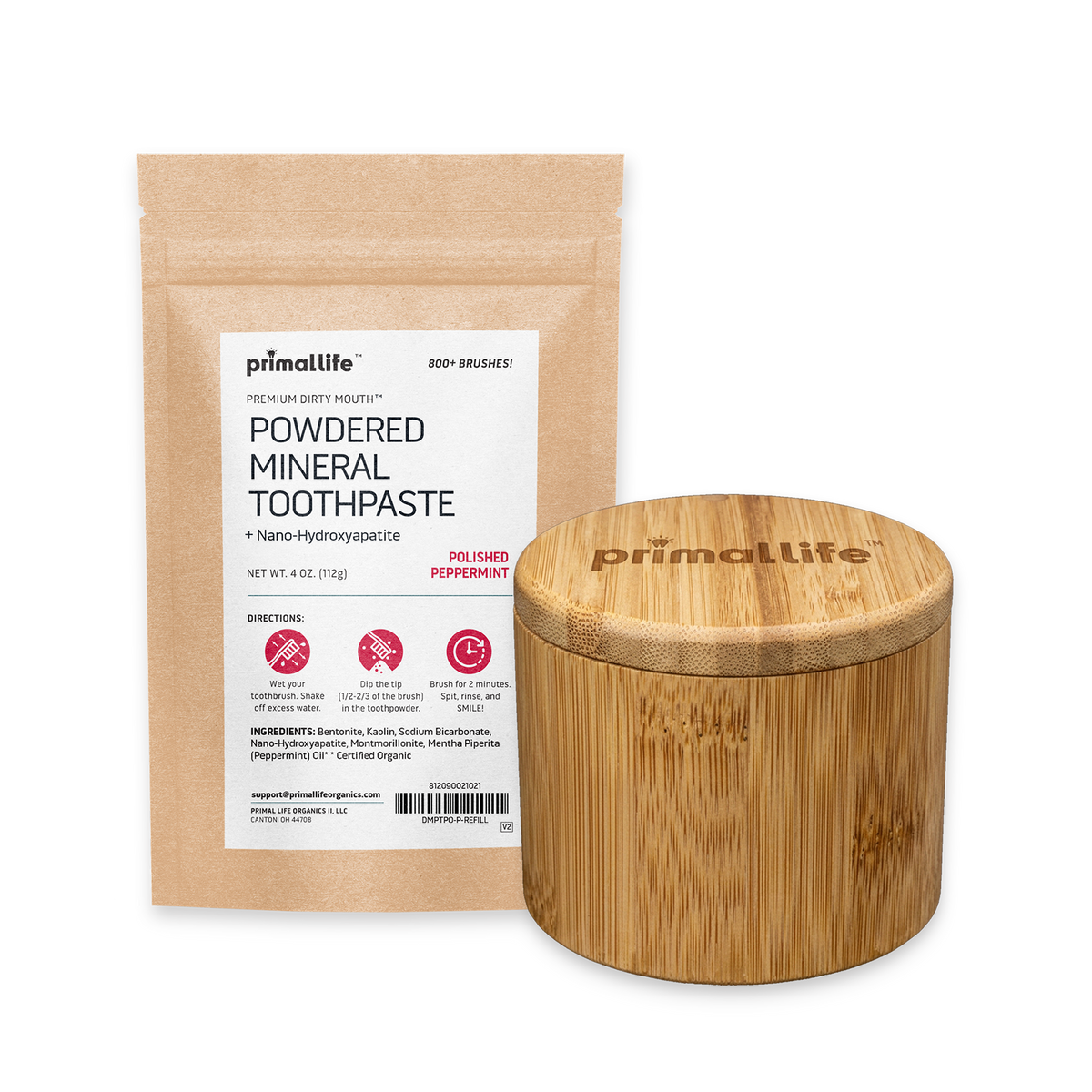 Wooden Toothpowder Box Package