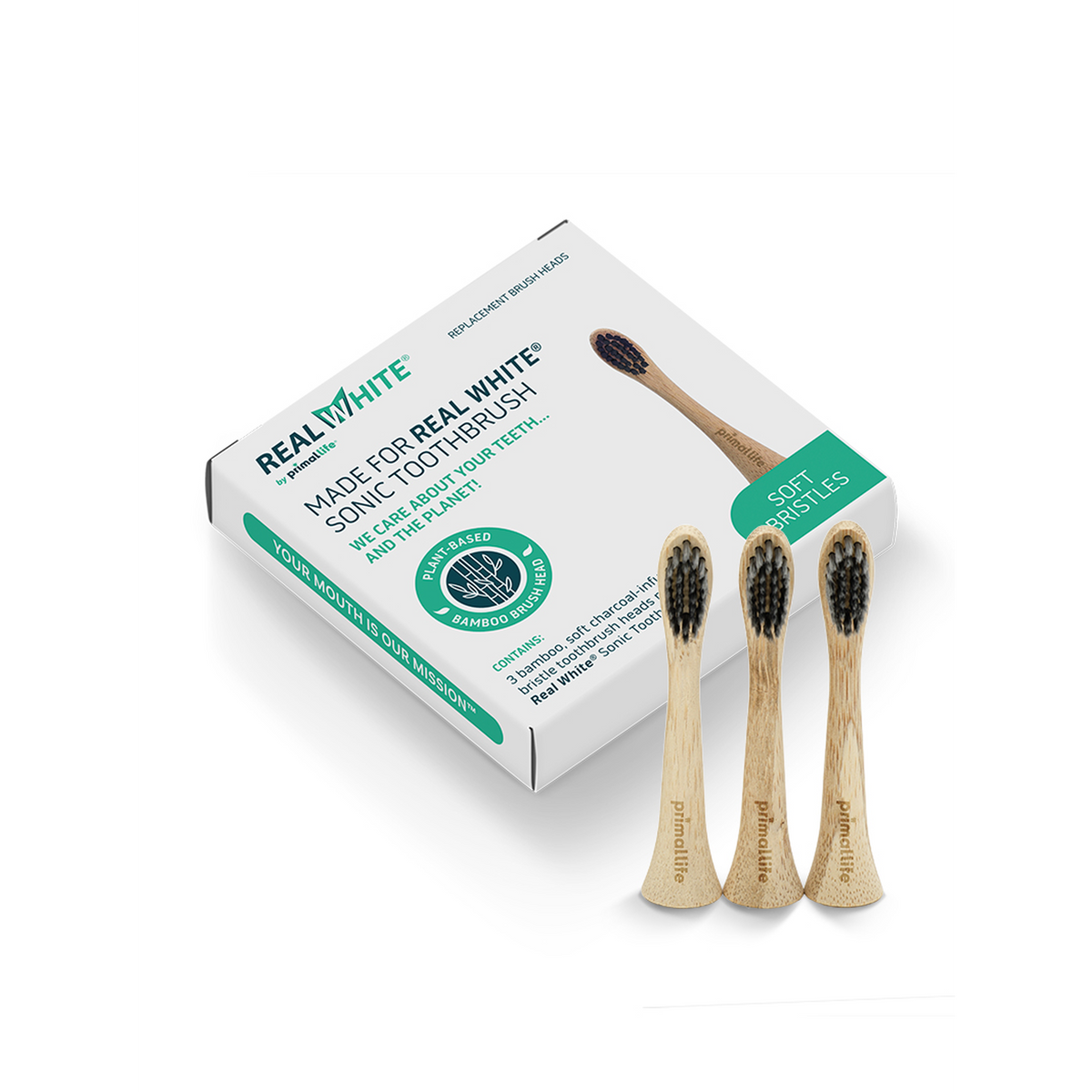 Bamboo Replacement Brush Heads for Sonic Toothbrush