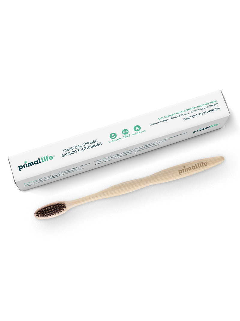 Natural Charcoal Ion Bamboo Toothbrush – Primal Life Organics #1 Best  Natural Dental Care