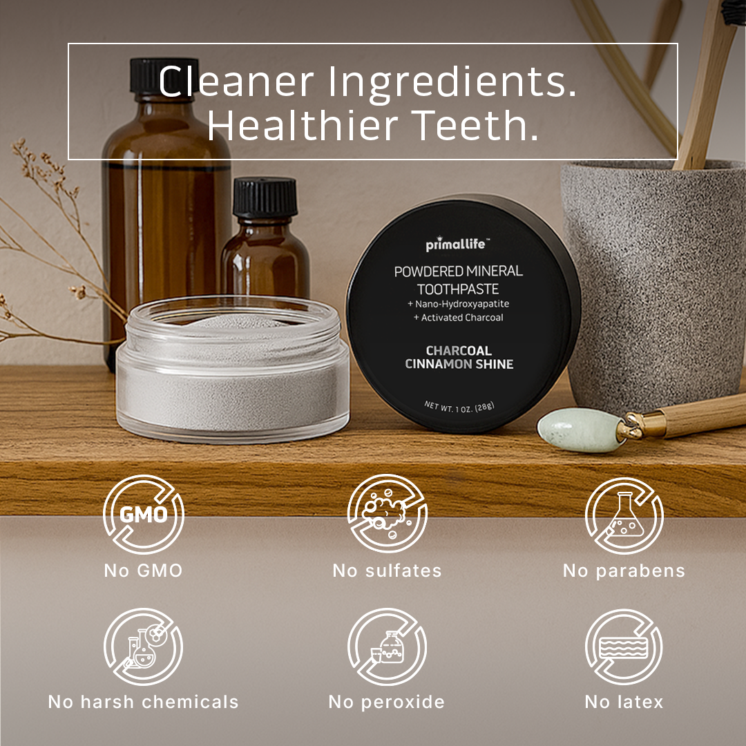 Charcoal Cinnamon Shine Powdered Mineral Toothpaste