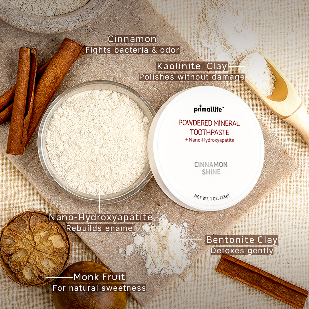 Cinnamon Shine Powdered Mineral Toothpaste