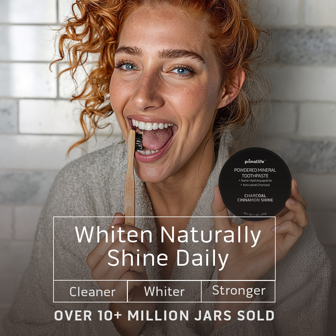 Charcoal Cinnamon Shine Powdered Mineral Toothpaste