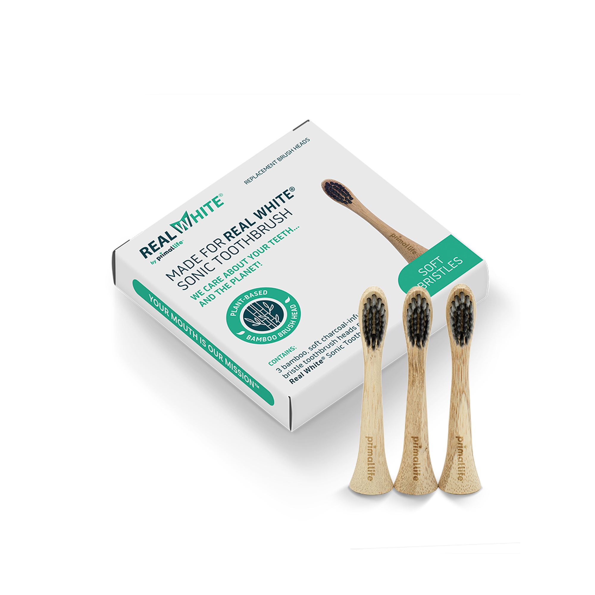 Bamboo Replacement Brush Heads for Sonic Toothbrush