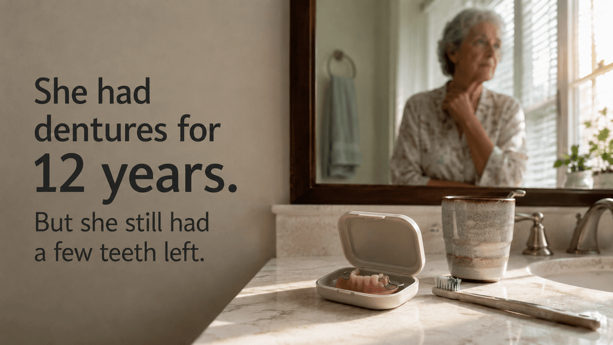 Elderly woman smiling confidently